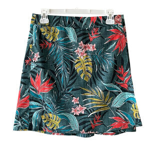 RIPSKIRT Hawaii Size Small Tropical Floral Cover Up Pocket Short Wrap Skirt